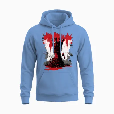 King Chess Unisex Hoodie - Carolina Blue