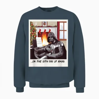 Star Wars Darth Vader Sith Day of Xmas Holiday Unisex Sweatshirt - Dark Heather