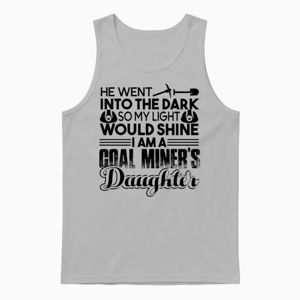 Coal Miner Unisex Tank Top in Ash