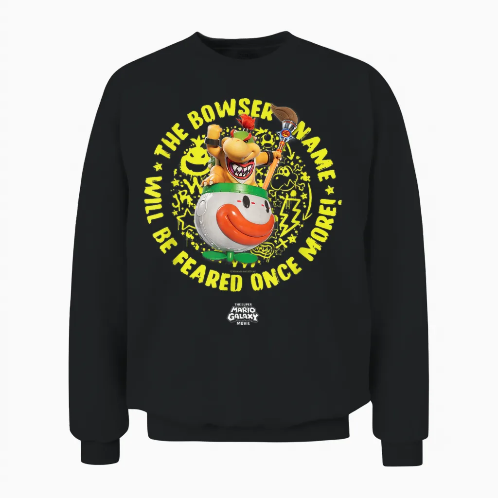 The Super Mario Galaxy Movie Bowser Jr. Feared Unisex Sweatshirt in Black