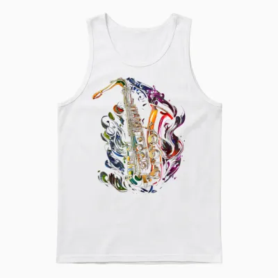 Saxophon Musiker Saxophon Geschenk Unisex Tank Top - White