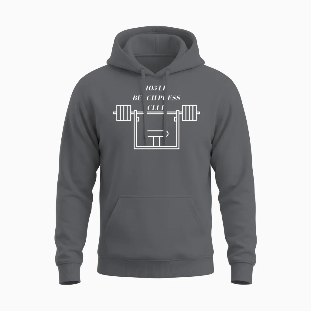 405 Lb Bench Press Club Unisex Hoodie in Charcoal
