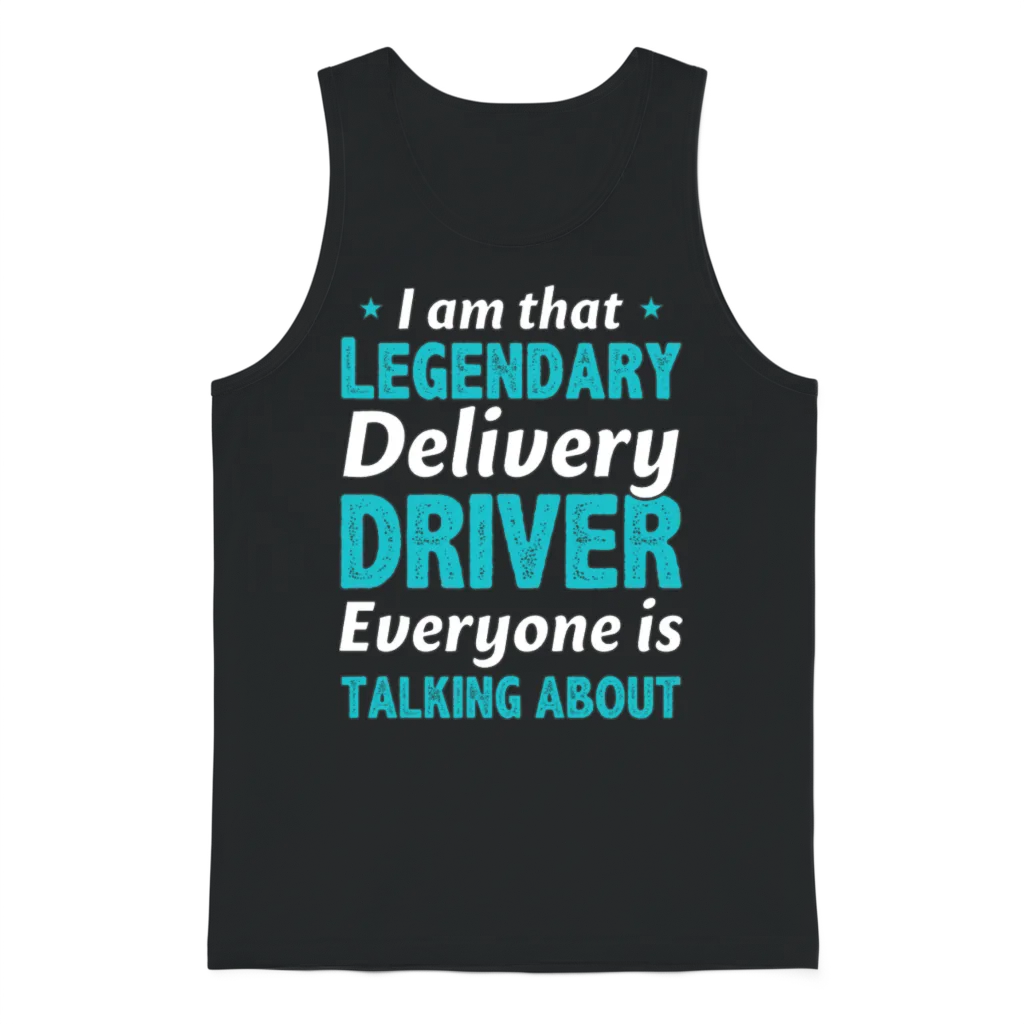 I'm the Legendary Delivery Driver Funny Delivery Unisex Tank Top - Black