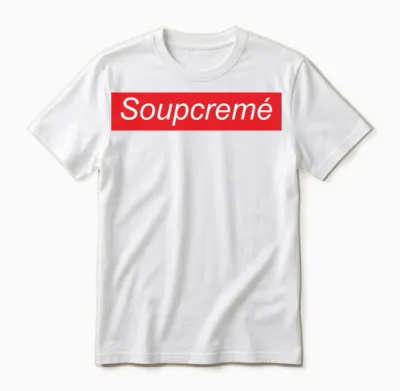 Soupcreme Funny Brand Parody Unisex T-Shirt - White