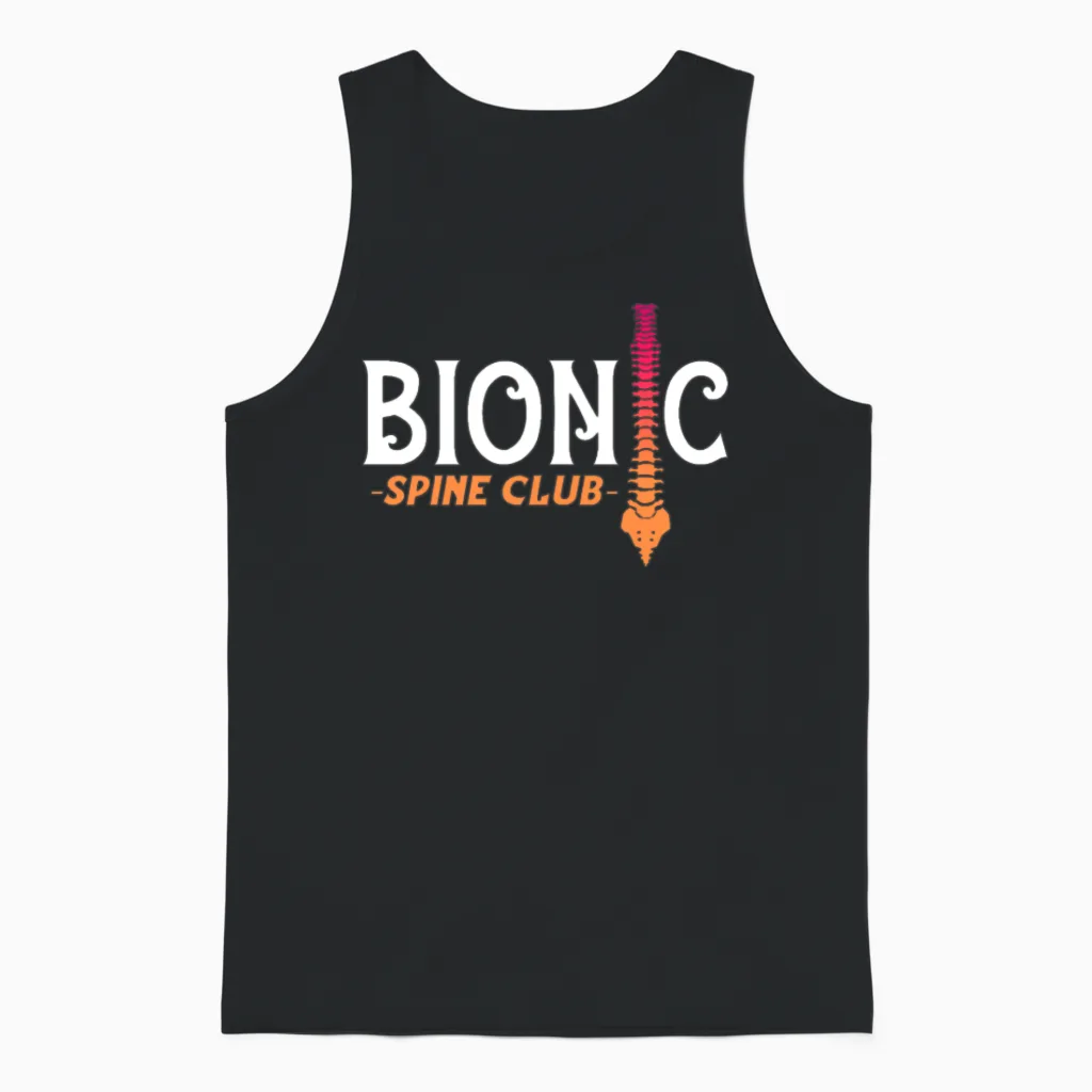 Bionic Spine Club Unisex Tank Top in Black