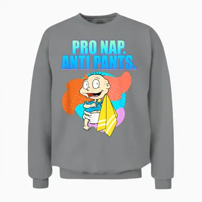 Tommy Pickles - Pro Nap. Anti Pants. Unisex Sweatshirt - Sport Grey
