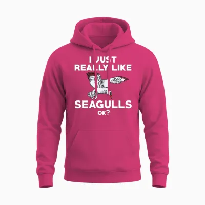 Funny Seagull Saying Unisex Hoodie - Heliconia