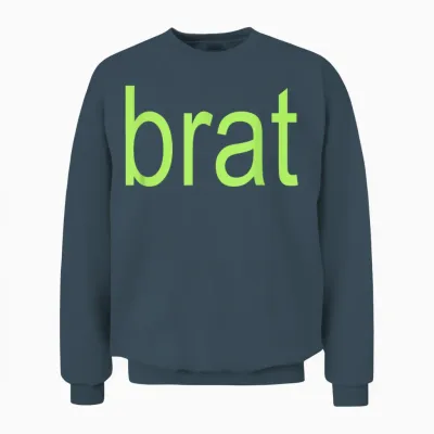 Brat Chartreuse Oversized All Colors Black White Green T-Shirt, Black, S Unisex Sweatshirt - Dark Heather