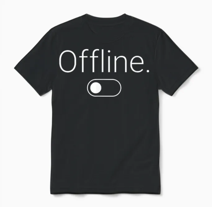 Offline Unisex T-Shirt in Black