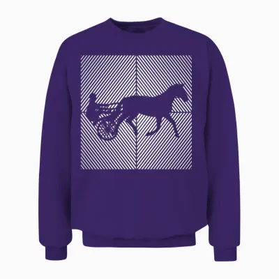 Trotting Horse Trotting Harness-Racing Horses Unisex Sweatshirt - Purple