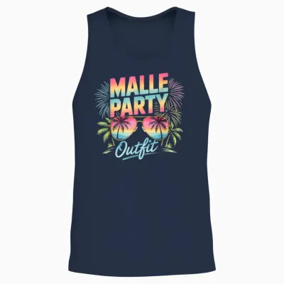 Malle Party Outfit Unisex Tank Top - Navy