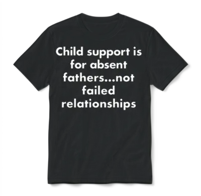 Child Support Is for Absent Fathers Not Failed Rel Unisex T-Shirt - Black