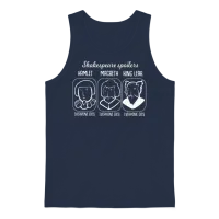 Shakespeare Quote Hamlet Spoiler Teacher Gift Unisex Tank Top - Navy – 1