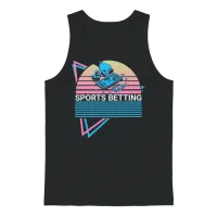Sports Betting Bettor Retro Unisex Tank Top - Black – 1