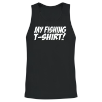 Funny Fishing Unisex Tank Top - Black – 2