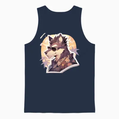 Dogs Pet Dog Owner Dog Lover Animal Unisex Tank Top - Navy
