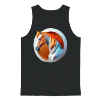 Majestic Horse Head — Lovers Gift Unisex Tank Top - Black – 1