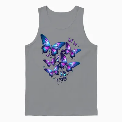 Lila Schmetterling Blaue Schmetterlinge Garten & Natur Unisex Tank Top - Sport Grey