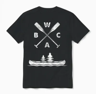 Bwca Boundary Waters Canoe Design Unisex T-Shirt - Black