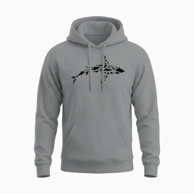 Shark Marine Biologist Sharks Silhouette Unisex Hoodie - Sport Grey