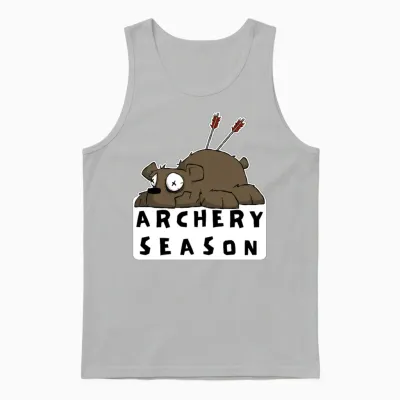 Funny Archery Sticker and Shirt Kilboe Comic Unisex Tank Top - Ash