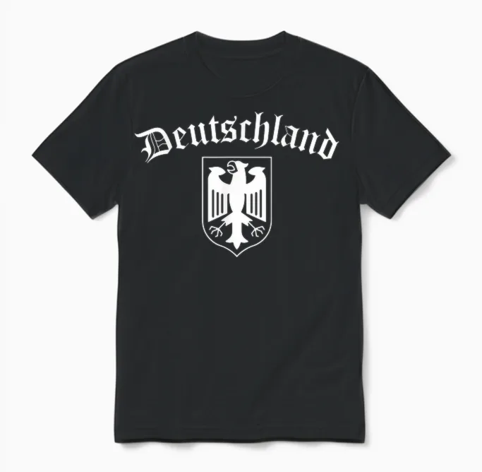 Deutschland Adler Bundesadler Wappen Altdeutsche Schrift Unisex T-Shirt in Black