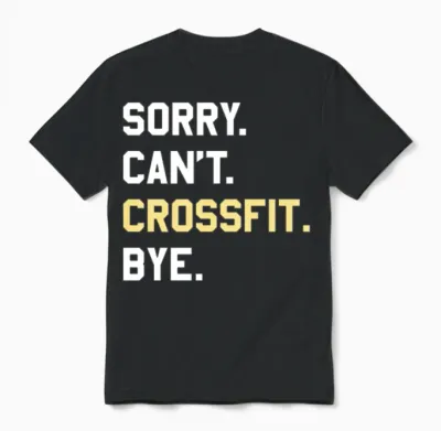 Funny Crossfit Gift for Men Women Boys or Girls Unisex T-Shirt - Black