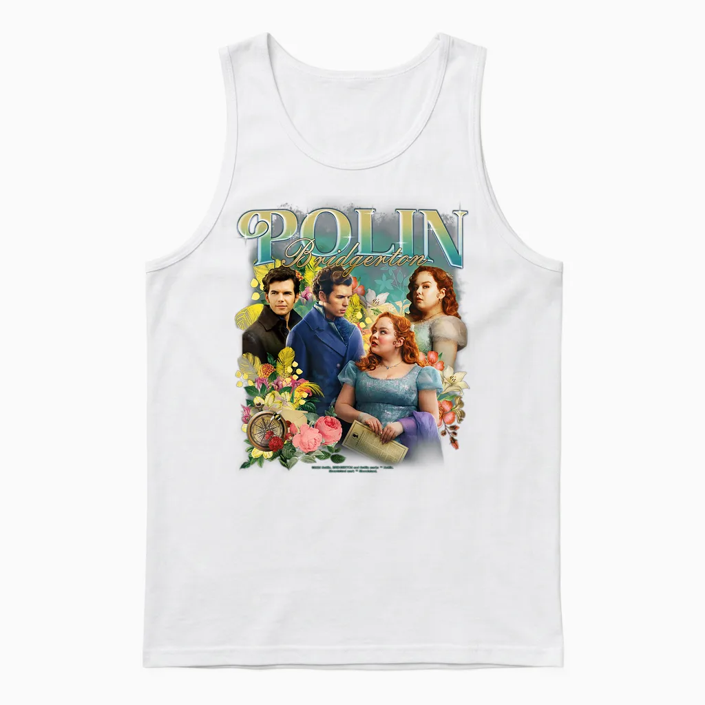 Bridgerton Polin Bridgerton Vintage Unisex Tank Top in White