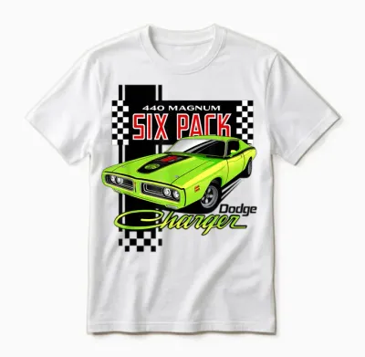 Dodge Charger 440 Magnum Sixpack Unisex T-Shirt - White