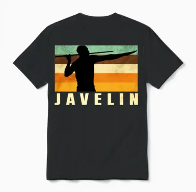 Javelin Retro Unisex T-Shirt - Black