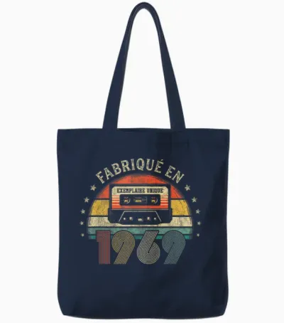 Fabriqué En 1969 Vintage Cassette - Cadeau Anniversaire 1969 Tote Bags - Navy