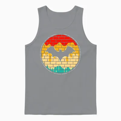 Bat Retro Unisex Tank Top - Sport Grey