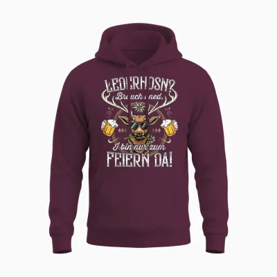 Trachtenshirt Herren Trachten Tshirt Passend Für Oktoberfest Unisex Hoodie - Maroon