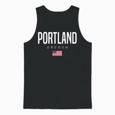 Portland, Oregon Unisex Tank Top - Black