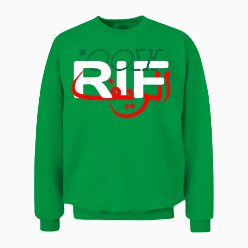 Rif Arrif Nador Hoceima Midar Berkane Tangier T-Shirt, Black, S Unisex Sweatshirt - Irish Green