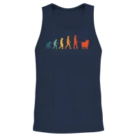Leonberger Evolution Retro Unisex Tank Top - Navy – 2