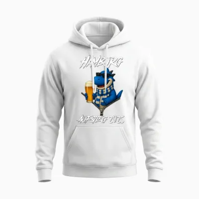 Hamburg Aufstieg 2025 Football T-Shirt, Black, S Unisex Hoodie - White