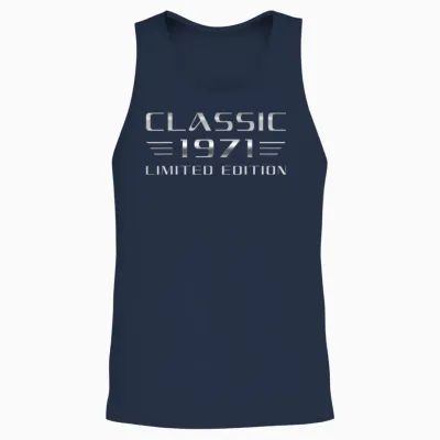Classic 1971 Limited Edition 55. Geburtstag Oldtimer Unisex Tank Top - Navy