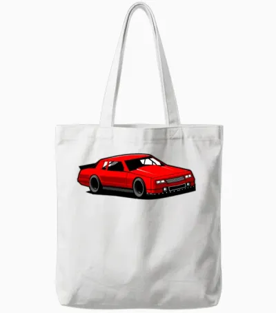 Chevy Monte Carlo Racing Car Tote Bags - White