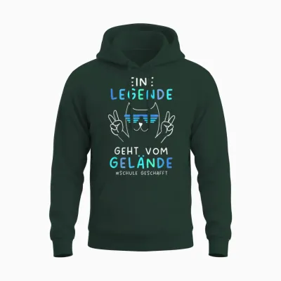 Schulabschluss Abitur Realschule Hauptschule Schule 2026 Unisex Hoodie - Forest