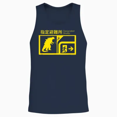 Legendary Monsterverse in Case of Godzilla Attack Unisex-Adult T-Shirt, Forest, Small Unisex Tank Top - Navy