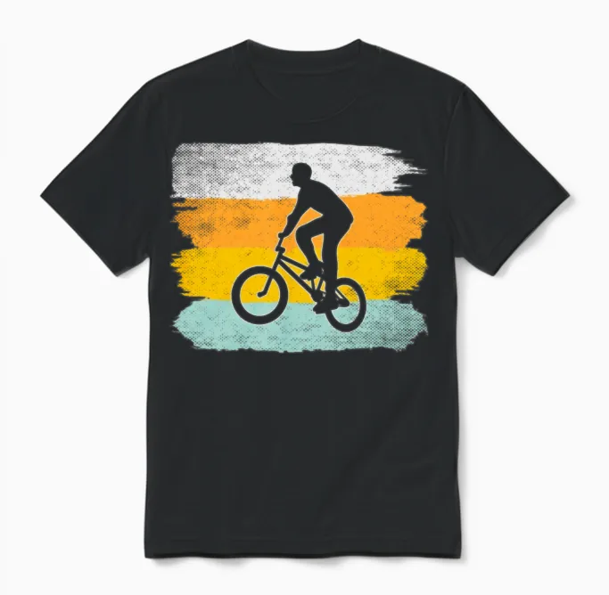 Bmx Retro Cycling Gift Unisex T-Shirt in Black