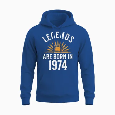 Legends Are Born in 1974 – Gift Idea Unisex Hoodie - Royal