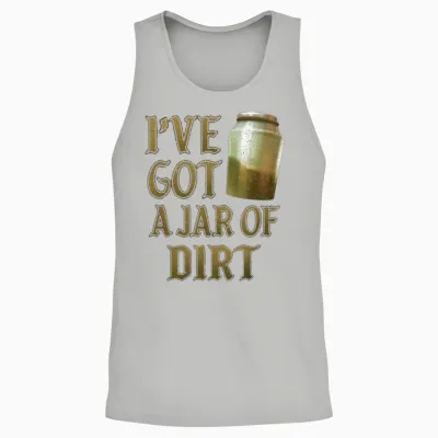 Disney Pirates of the Caribbean I've Got a Jar of Dirt T-Shirt Small Unisex Tank Top - Ash