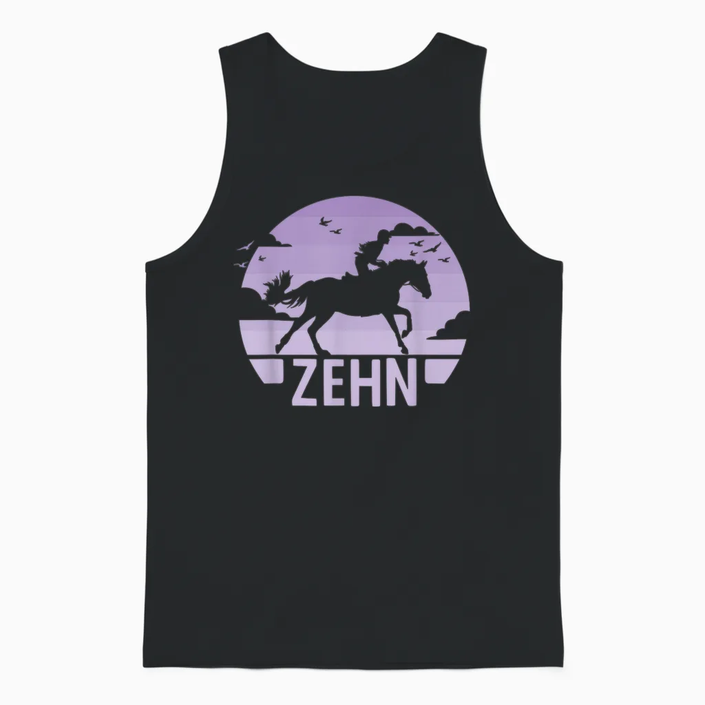10. Geburtstag Reiterin 10 Jahre Mädchen Pferde Geburtstags Unisex Tank Top in Black