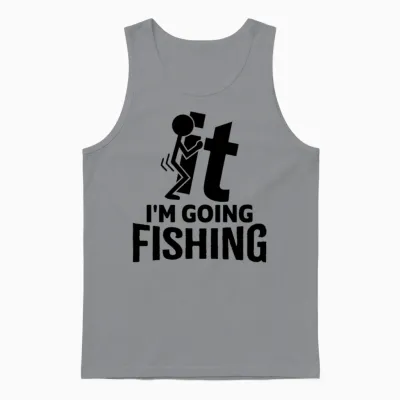 Funny Fishing Unisex Tank Top - Sport Grey