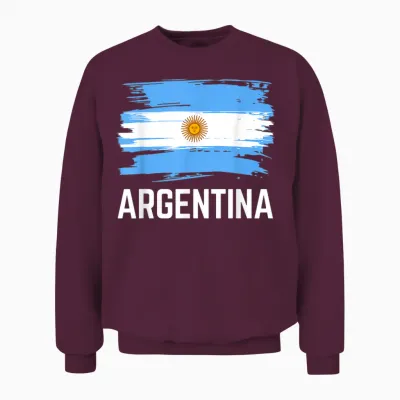 Argentina Argentinian Men Kids Women Argentinian Unisex Sweatshirt - Maroon