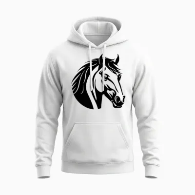 Horse Equine Pony Unisex Hoodie - White