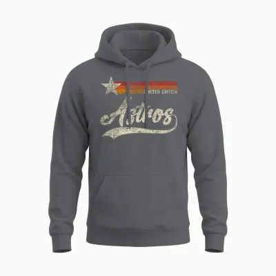 Vintage Astros Retro Style 70s 80s First Name Unisex Hoodie - Charcoal