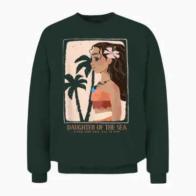 Moana Daughter of the Sea T-Shirt, White Unisex Sweatshirt - Forest
